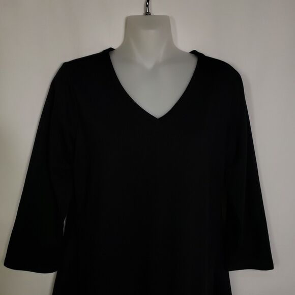 LOGO Lounge by Lori Goldstein Womens Top Small French Terry Tiered Chiffon Trim - Picture 3 of 9